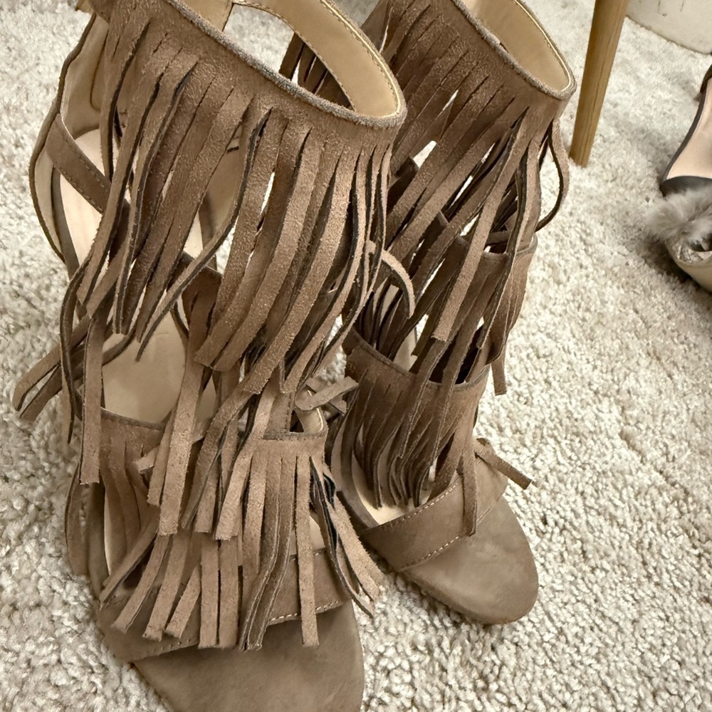 Fringe Tan Women's Sandals